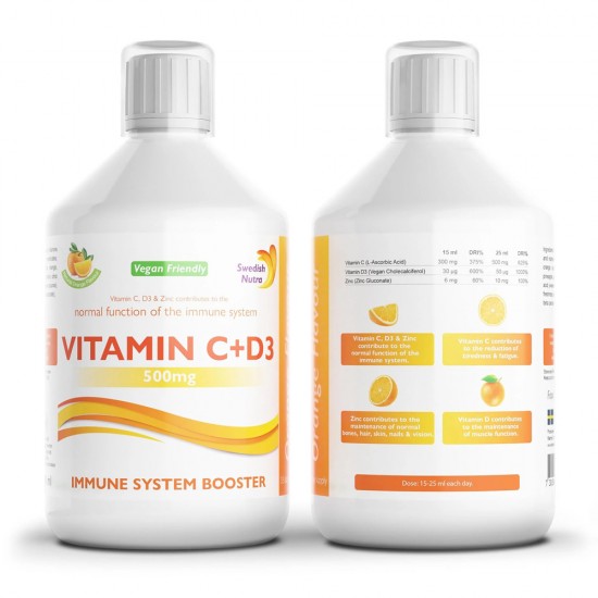 C + D3 folyékony vitamin cinkkel, 500 ml