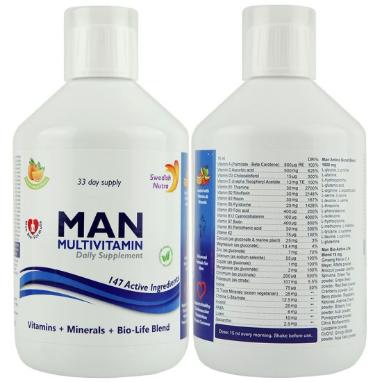 Folyékony multivitamin férfiaknak, 500 ml